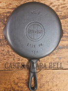 1940’s Griswold No. 3 Cast Iron Egg Skillet with Small Block Logo 709 J Skillet