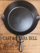 Griswold No. 7 Cast Iron Skillet with Small Block Logo and Grooved Handle 701 Skillet