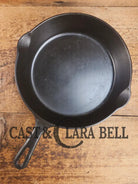 Griswold No. 7 Cast Iron Skillet with Small Block Logo and Grooved Handle 701 Skillet