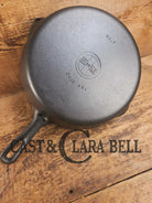 Griswold No. 7 Cast Iron Skillet with Small Block Logo and Grooved Handle 701 Skillet
