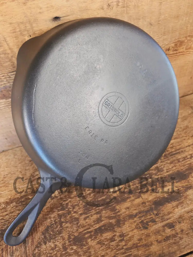 Griswold No. 8 Cast Iron Skillet with Small Block Logo and Smooth Bottom 704 L - Skillet