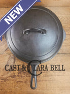 Griswold No. 8 DEEP Skillet (Chicken Fryer) Small Block Logo 777 & No. 8 Skillet Lid Small Block Logo 1098 Skillet