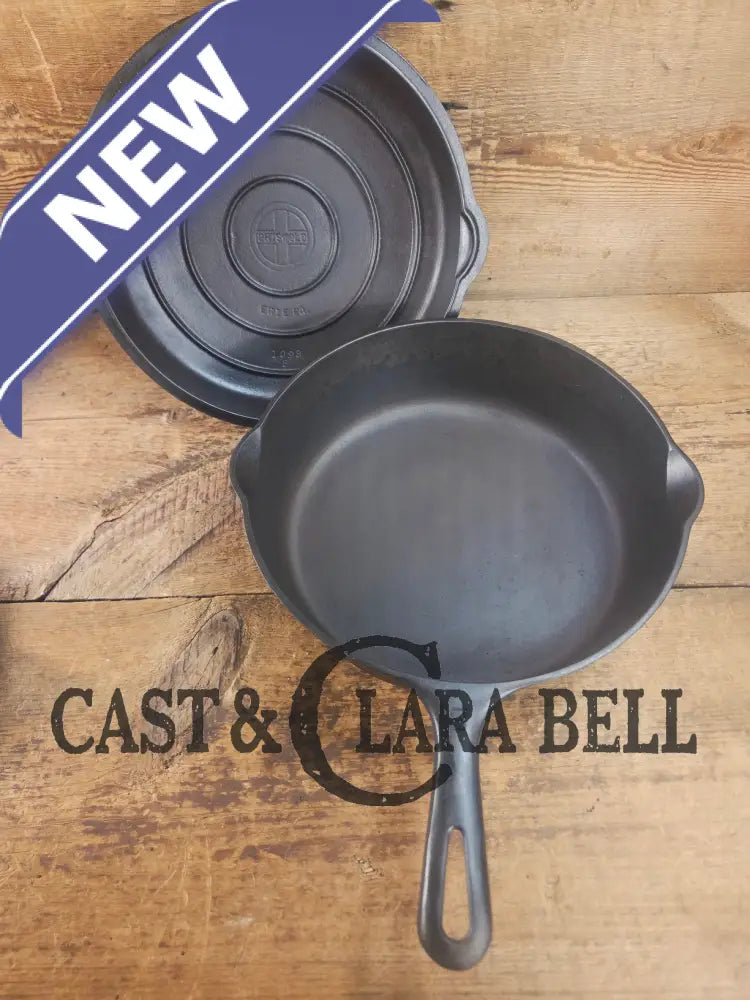 Griswold No. 8 DEEP Skillet (Chicken Fryer) Small Block Logo 777 & No. 8 Skillet Lid Small Block Logo 1098 Skillet