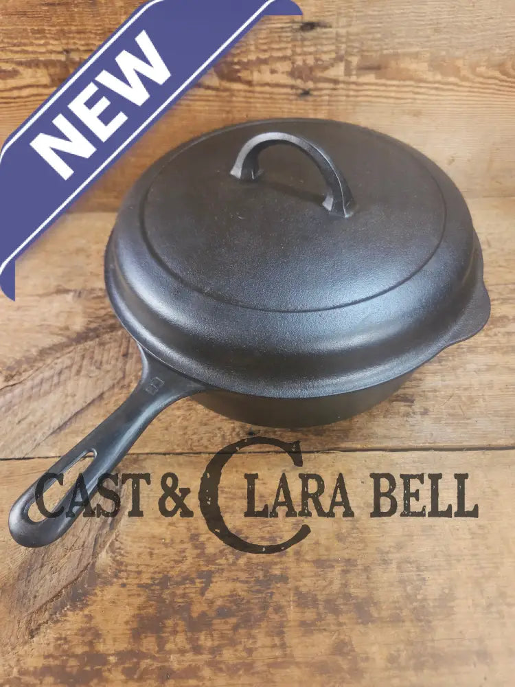 Griswold No. 8 DEEP Skillet (Chicken Fryer) Small Block Logo 777 & No. 8 Skillet Lid Small Block Logo 1098 Skillet