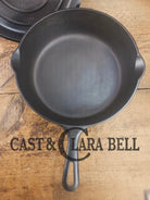 Griswold No. 8 DEEP Skillet (Chicken Fryer) Small Block Logo 777 & No. 8 Skillet Lid Small Block Logo 1098 Skillet