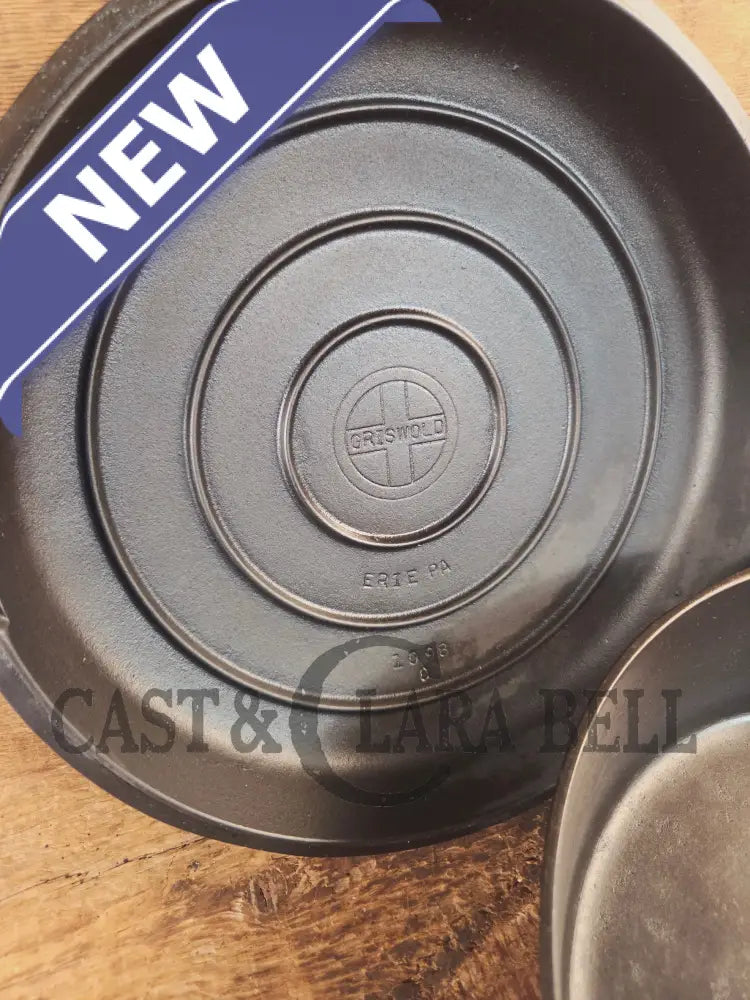 Griswold No. 8 DEEP Skillet (Chicken Fryer) Small Block Logo 777 & No. 8 Skillet Lid Small Block Logo 2098 - Skillet