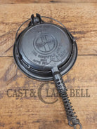 Griswold No. 8 Waffle Iron (314/315) with low (913) bailed base. Makes crispy waffles! - Waffle Iron