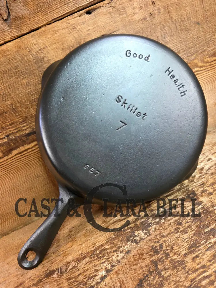 Griswold’s Good Health #7 Cast Iron Skillet 657. Classic Department store piece! Skillet