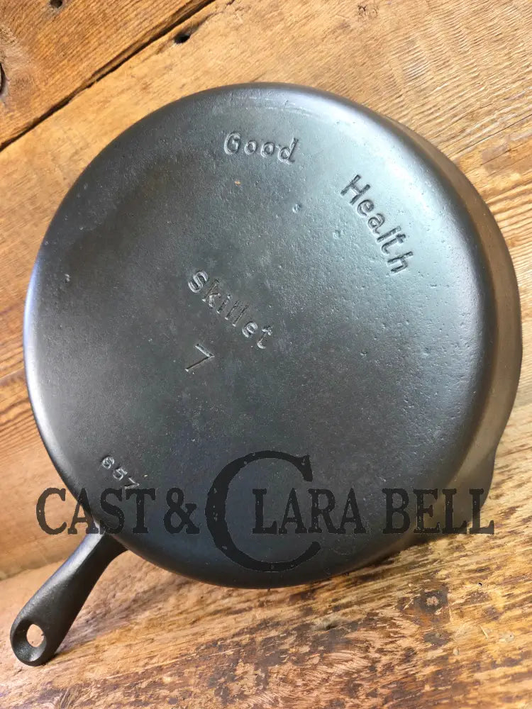 Griswold’s Good Health #7 Cast Iron Skillet 657. Classic Department store piece! Skillet