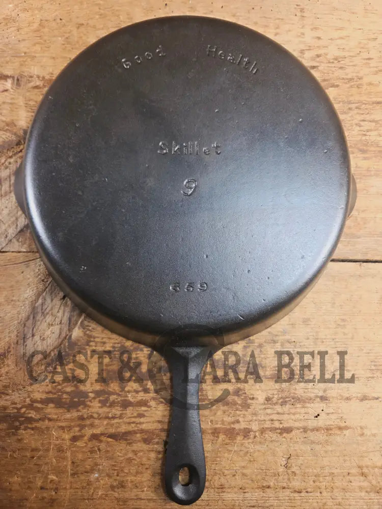 Griswold’s Good Health #9 Cast Iron Skillet 659. Classic Department store piece! Skillet