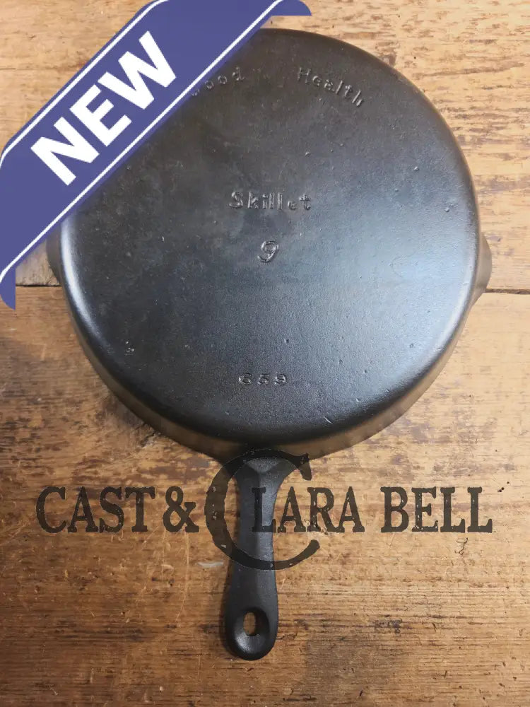 Griswold’s Good Health #9 Cast Iron Skillet 659. Classic Department store piece! Skillet