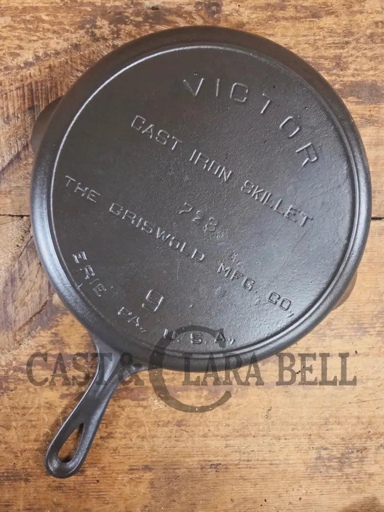 1920’s Griswold’s Victor #9 Skillet with Heat Ring 723. A favorite of ours in the kitchen - Skillet