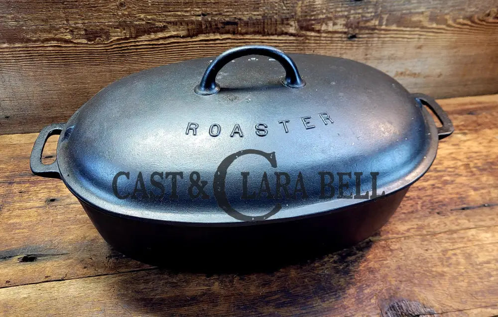 Hard To Complete Set! Early 1900’S Griswold #5 Oval Roaster. P/N 2629 Bottom 645 Lid. With