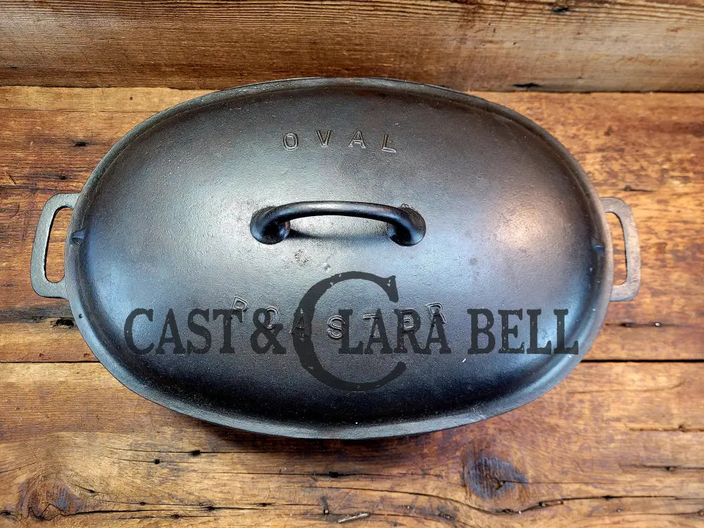 Hard To Complete Set! Early 1900’S Griswold #5 Oval Roaster. P/N 2629 Bottom 645 Lid. With