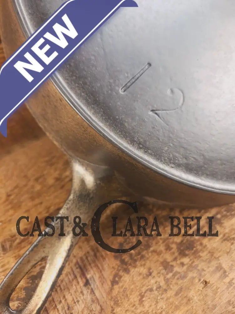 Hard to Find 1910’s Era Wagner made SIDNEY Block Logo #12 Cast Iron Skillet. Great big bacon skillet Skillet