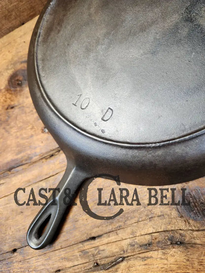 Hard To Find 1920’S Birmingham Stove & Range Red Mountain Series #10 Skillet With Heat Ring 10D