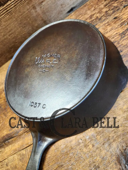 Hard To Find 1920’S Era ’Center’ Stylized Logo Wagner Ware #7 Cast Iron Skillet 1057 C