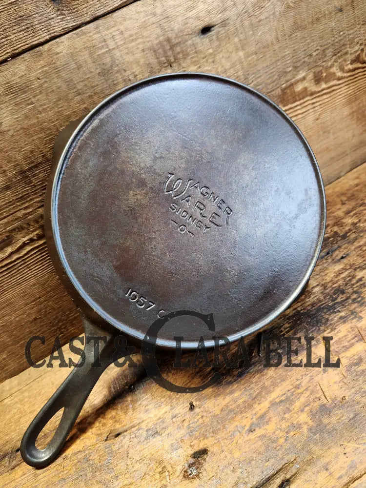 Hard To Find 1920’S Era ’Center’ Stylized Logo Wagner Ware #7 Cast Iron Skillet 1057 C