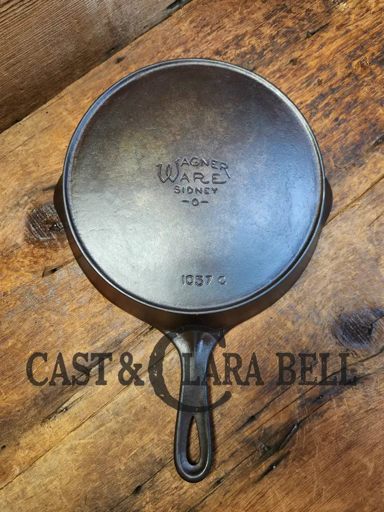 Hard To Find 1920’S Era ’Center’ Stylized Logo Wagner Ware #7 Cast Iron Skillet 1057 C