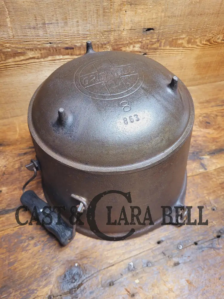 Hard To Find. 1920S Griswold #8 Safety Kettle With Slant Logo. See Desription Dutch Ovens & Kettles