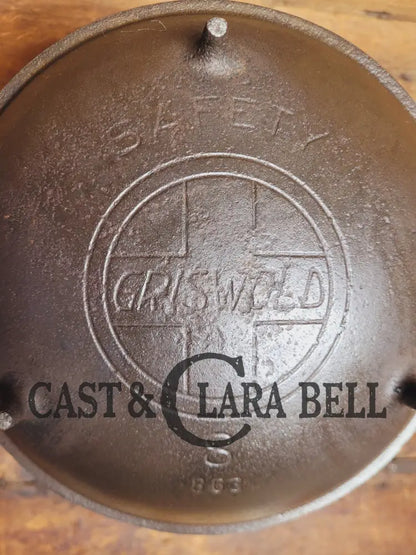 Hard To Find. 1920S Griswold #8 Safety Kettle With Slant Logo. See Desription Dutch Ovens & Kettles