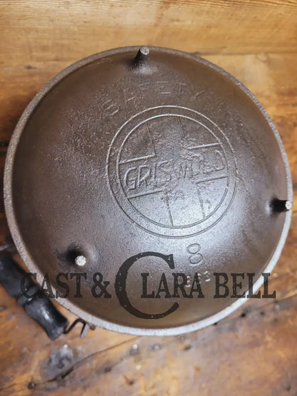 Hard To Find. 1920S Griswold #8 Safety Kettle With Slant Logo. See Desription Dutch Ovens & Kettles