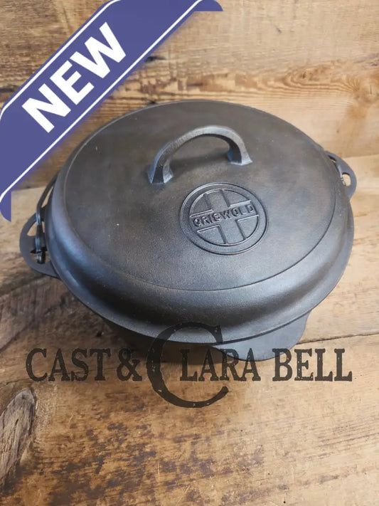Hard to find 1920’s Griswold #9 Dutch Oven w/ Large Block Logo p/n 1279 and p/n 1289 Button-top Lid with EZ Clean