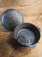 Hard to find 1920’s Griswold #9 Dutch Oven w/ Large Block Logo p/n 1279 and p/n 1289 Button-top Lid with EZ Clean