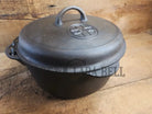 Hard to find 1920’s Griswold #9 Dutch Oven w/ Large Block Logo p/n 1279 and p/n 1289 Button-top Lid with EZ Clean