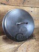 Hard to find 1920’s Griswold #9 Dutch Oven w/ Large Block Logo p/n 834 H and p/n 1289 A Button-top Lid with EZ Clean