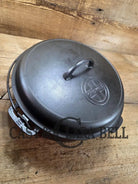 Hard to find 1920’s Griswold #9 Dutch Oven w/ Large Block Logo p/n 834 H and p/n 1289 A Button-top Lid with EZ Clean