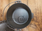 Hard to find 1920’s Griswold #9 Dutch Oven w/ Slant Logo p/n 834 H and p/n 2552 A matching block lid Dutch Ovens