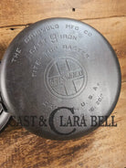 Hard to find 1920’s Griswold #9 Dutch Oven w/ Slant Logo p/n 834 H and p/n 2552 A matching block lid Dutch Ovens