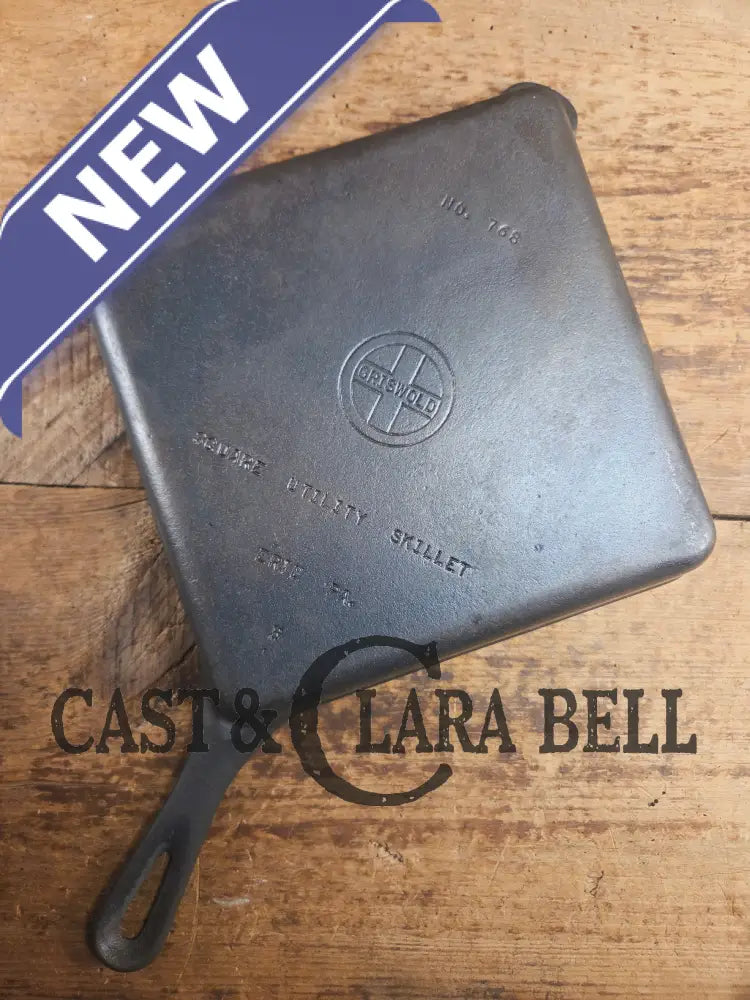 Hard to Find! 1930’s Griswold No. 768 B Square Utility Skillet. GREAT for cornbread and brownies! Skillet