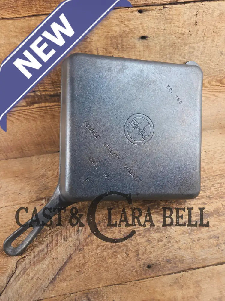 Hard to Find! 1930’s Griswold No. 768 B Square Utility Skillet. GREAT for cornbread and brownies! Skillet