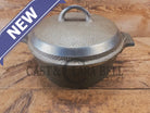 Hard to find 1930’s Hammered AND Duo-Chrome Finish Griswold No. 8 Hinged Dutch Oven w/ Small Logo 2058 - Dutch Ovens