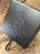 Hard to find! 1940’s Griswold No. 28 Square Fry Skillet w/ Small Block Logo & Grooved Handle. Awesome utility skillet