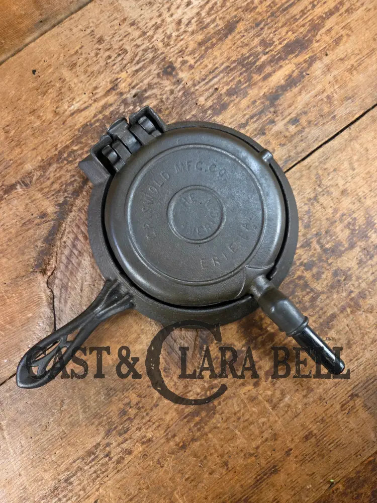Hard to find and Beautiful!! 1880’s Griswold No. 7 Waffle Iron with low button hinge base. Don’t miss this one Waffle