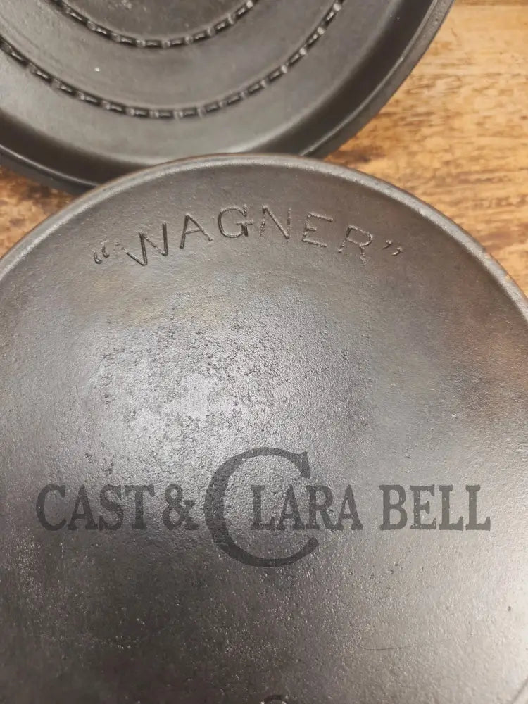 Hard to Find and GORGEOUS 1900 Era Early Wagner ’Arc’ DEEP #8 Skillet with Wagner Sawtooth Lid. What a special piece to