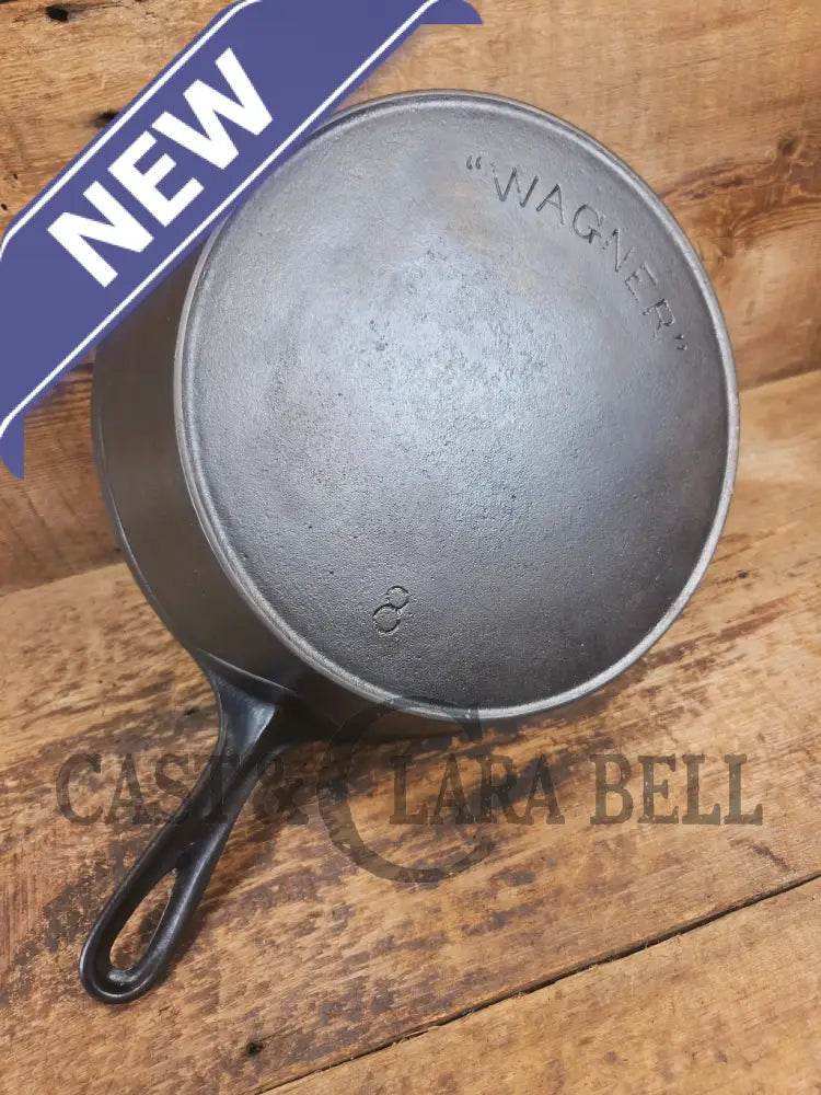 Hard to Find and GORGEOUS 1900 Era Early Wagner ’Arc’ DEEP #8 Skillet with Wagner Sawtooth Lid. What a special piece to