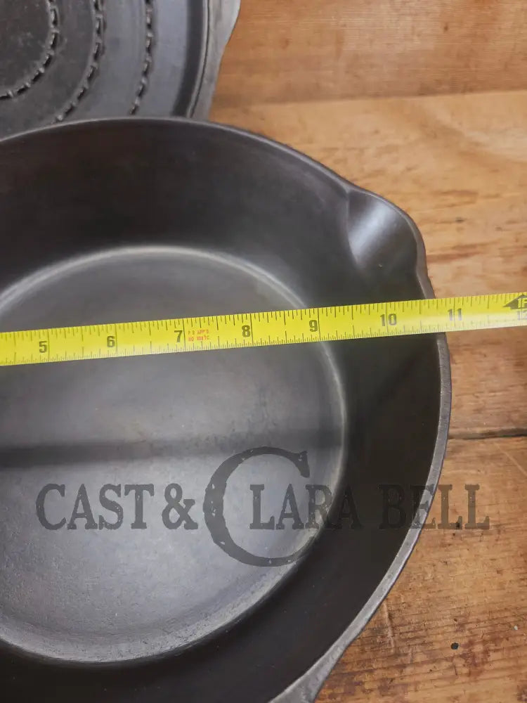 Hard to Find and GORGEOUS 1900 Era Early Wagner ’Arc’ DEEP #8 Skillet with Wagner Sawtooth Lid. What a special piece to