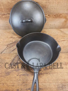 Hard to Find and GORGEOUS 1900 Era Early Wagner ’Arc’ DEEP #8 Skillet with Wagner Sawtooth Lid. What a special piece to