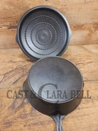 Hard to Find and GORGEOUS 1900 Era Early Wagner ’Arc’ DEEP #8 Skillet with Wagner Sawtooth Lid. What a special piece to