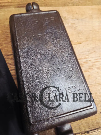 Hard to find and priced to sell! 1910’s Era Wagner Waffle Iron with matching bailed base. Don’t miss this one! Waffle