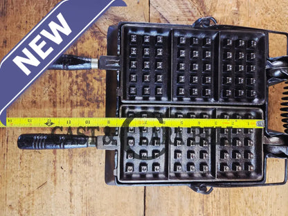 Hard to find and priced to sell! 1910’s Era Wagner Waffle Iron with matching bailed base. Don’t miss this one! Waffle