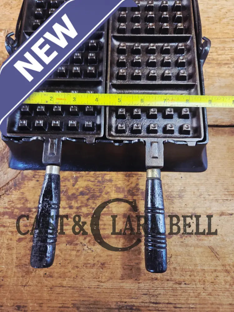 Hard to find and priced to sell! 1910’s Era Wagner Waffle Iron with matching bailed base. Don’t miss this one! Waffle