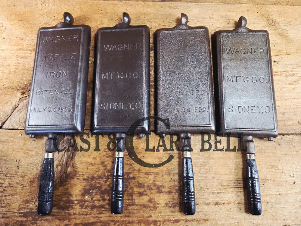 Hard to find and priced to sell! 1910’s Era Wagner Waffle Iron with matching bailed base. Don’t miss this one! Waffle