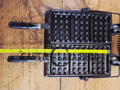 Hard to find and priced to sell! 1910’s Era Wagner Waffle Iron with matching bailed base. Don’t miss this one! Waffle