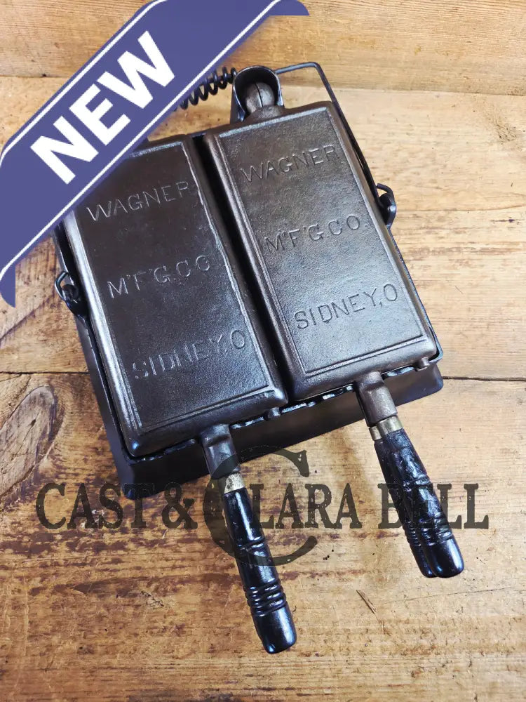 Hard to find and priced to sell! 1910’s Era Wagner Waffle Iron with matching bailed base. Don’t miss this one! Waffle