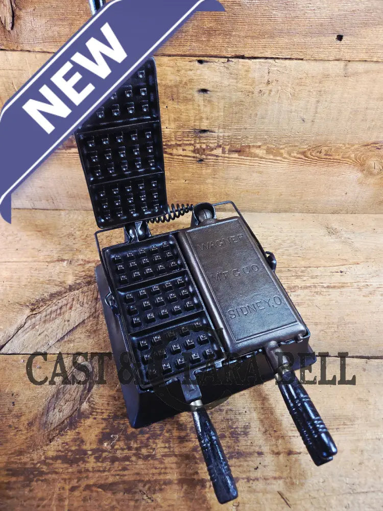 Hard to find and priced to sell! 1910’s Era Wagner Waffle Iron with matching bailed base. Don’t miss this one! Waffle